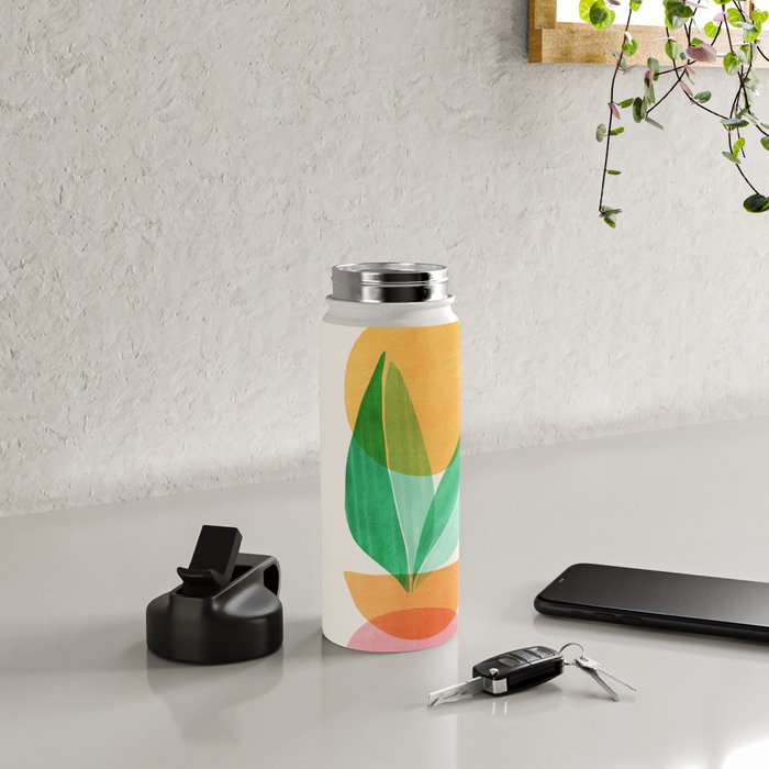 Summer Stack Abstract Plant Illustration Water Bottle Gallery Image 4