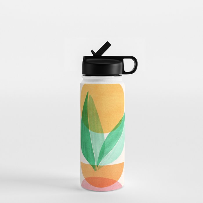 Summer Stack Abstract Plant Illustration Water Bottle Gallery Image 1