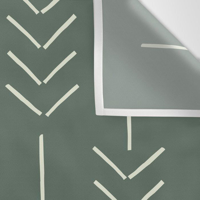 Arrow Lines Pattern in Forest Sage Green 2 Wall Tapestry Gallery Image 3