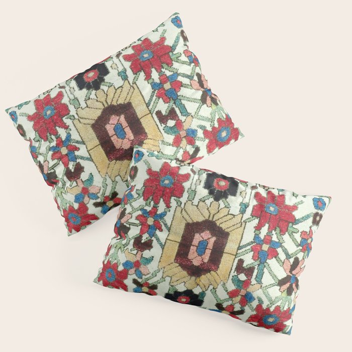 Antique Persian Bakhtiari Rug Print Pillow Sham Gallery Image 3