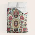 Antique Persian Bakhtiari Rug Print Duvet Cover Gallery Image 6