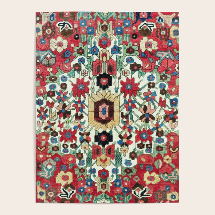 Antique Persian Bakhtiari Rug Print Poster Gallery Image 4