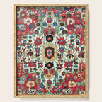 Antique Persian Bakhtiari Rug Print Serving Tray Gallery Image 1