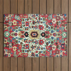 Antique Persian Bakhtiari Rug Print Outdoor Rug Gallery Image 1