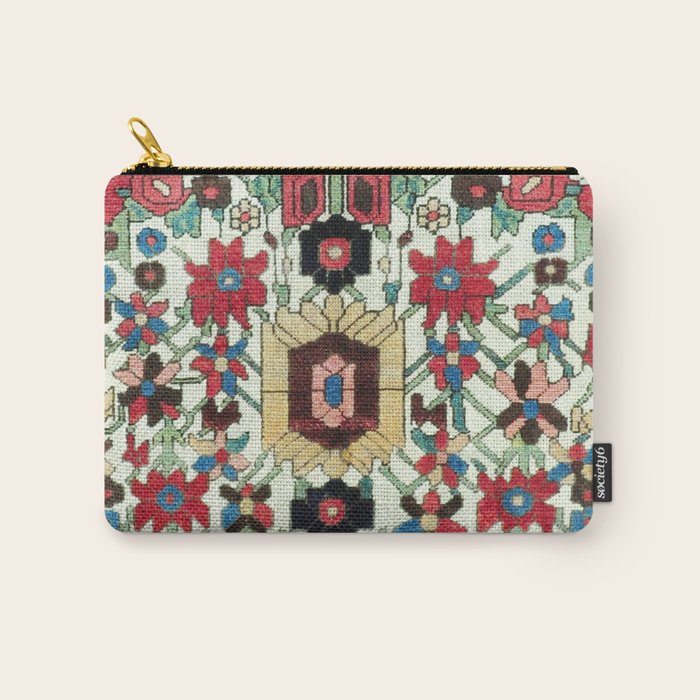 Antique Persian Bakhtiari Rug Print Carry All Pouch Gallery Image 1