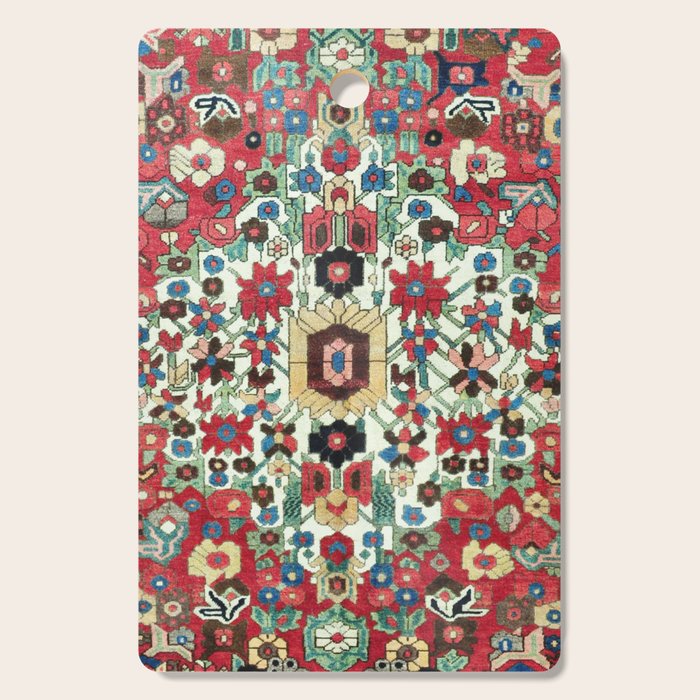 Antique Persian Bakhtiari Rug Print Cutting Board Gallery Image 1