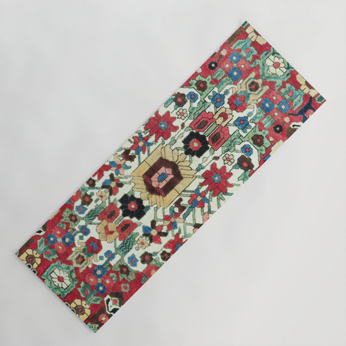 Antique Persian Bakhtiari Rug Print Yoga Mat Gallery Image 1