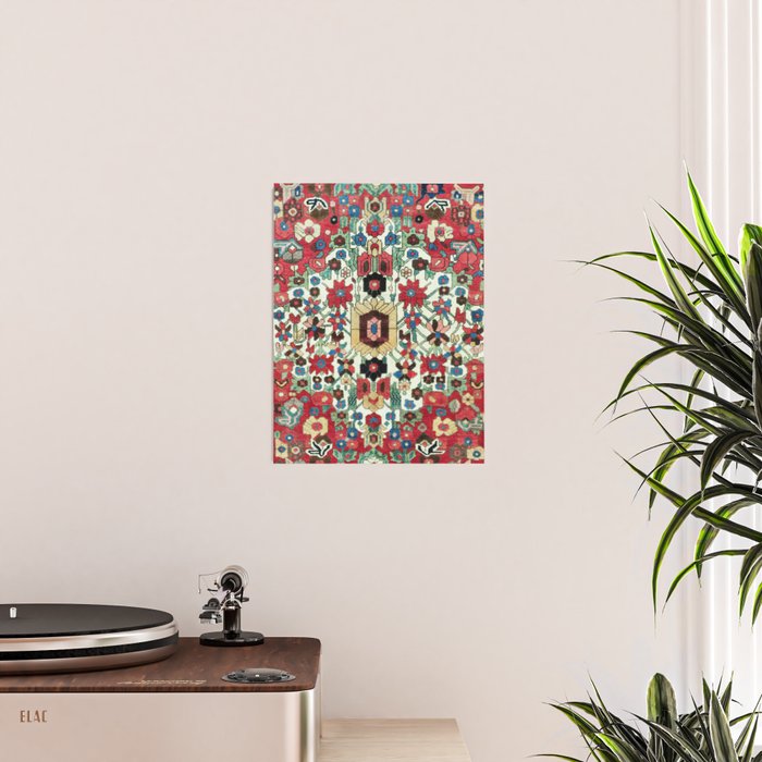 Antique Persian Bakhtiari Rug Print Poster Gallery Image 2