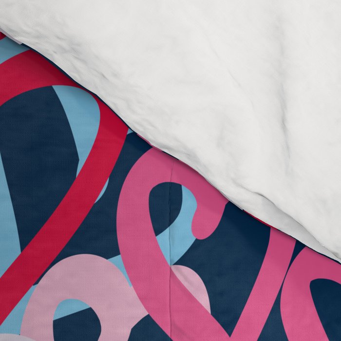 Colorful  Hearts - Graffiti Style Comforter Gallery Image 4