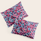 Colorful  Hearts - Graffiti Style Pillow Sham Gallery Image 3