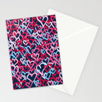 Colorful  Hearts - Graffiti Style Stationery Card Gallery Image 2