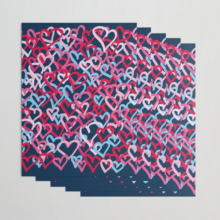 Colorful  Hearts - Graffiti Style Wrapping Paper Gallery Image 3