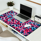 Colorful  Hearts - Graffiti Style Desk Mat Gallery Image 2