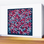 Colorful  Hearts - Graffiti Style Wall Mural Gallery Image 2
