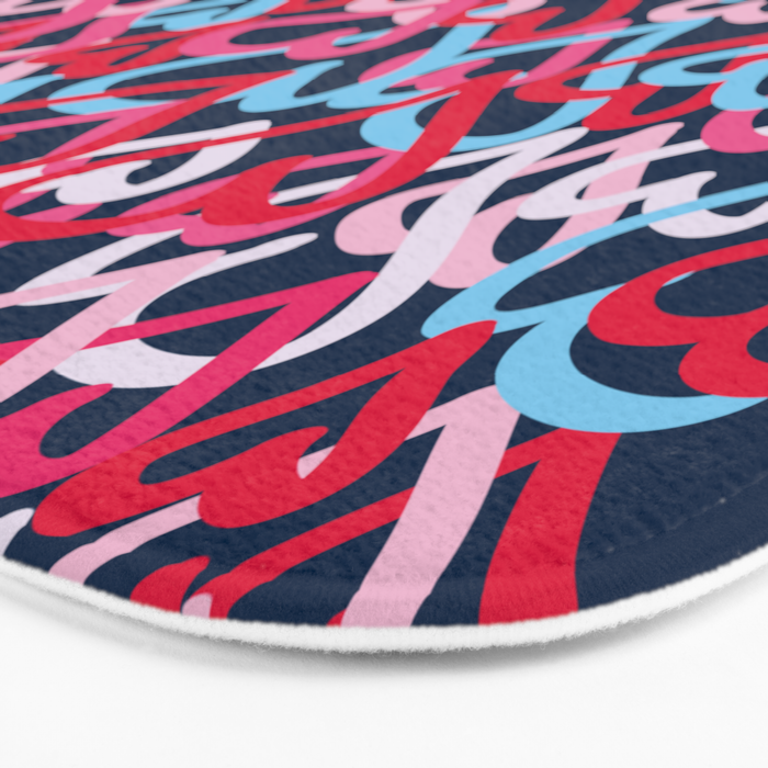 Colorful  Hearts - Graffiti Style Bath Mat Gallery Image 3