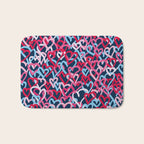 Colorful  Hearts - Graffiti Style Bath Mat Gallery Image 1
