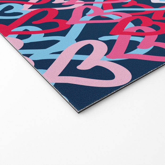 Colorful  Hearts - Graffiti Style Welcome Mat Gallery Image 2