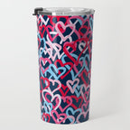 Colorful  Hearts - Graffiti Style Travel Mug Gallery Image 3
