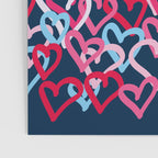 Colorful  Hearts - Graffiti Style Poster Gallery Image 3