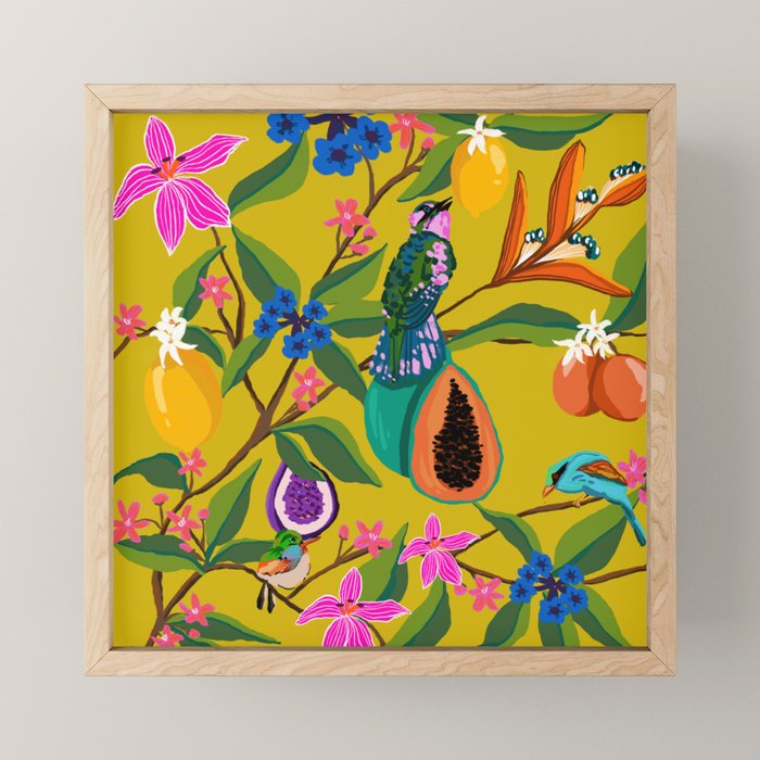 Exotic jungles pattern  Mini Art Print Gallery Image 1