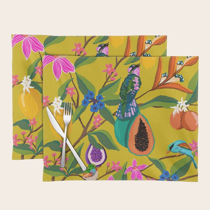 Exotic jungles pattern  Placemat Gallery Image 1