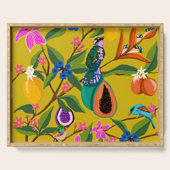 Exotic jungles pattern  Serving Tray Gallery Image 1