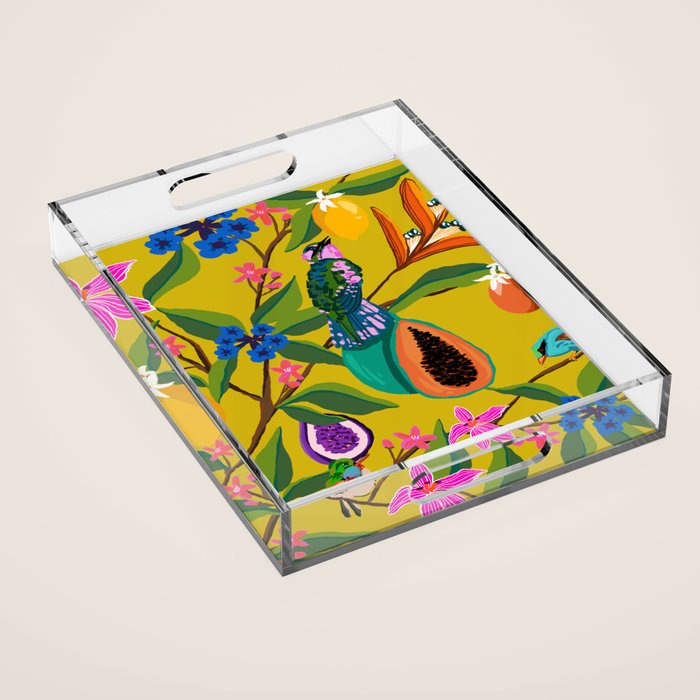 Exotic jungles pattern  Acrylic Tray Gallery Image 1