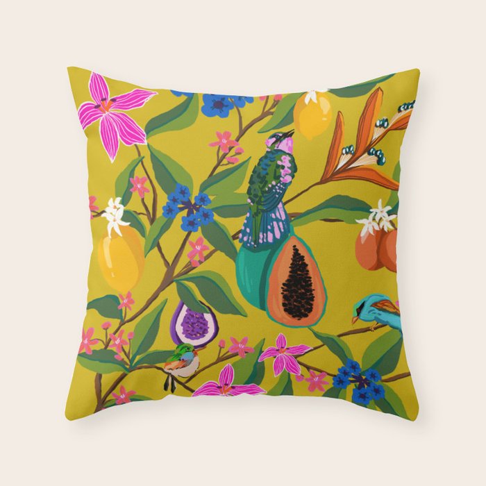 Exotic jungles pattern  Throw Pillow Gallery Image 6