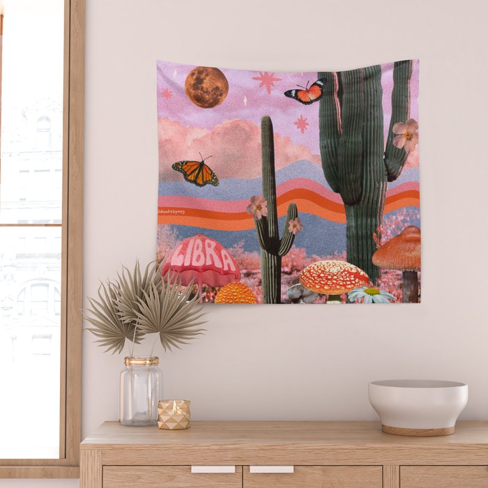 Libra Collage Wall Tapestry Gallery Image 2