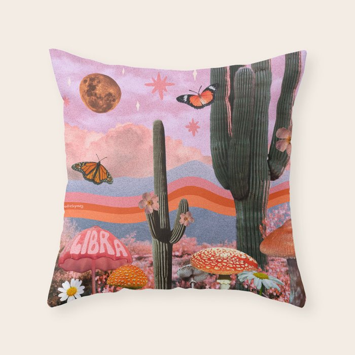 Libra Collage Throw Pillow Gallery Image 1