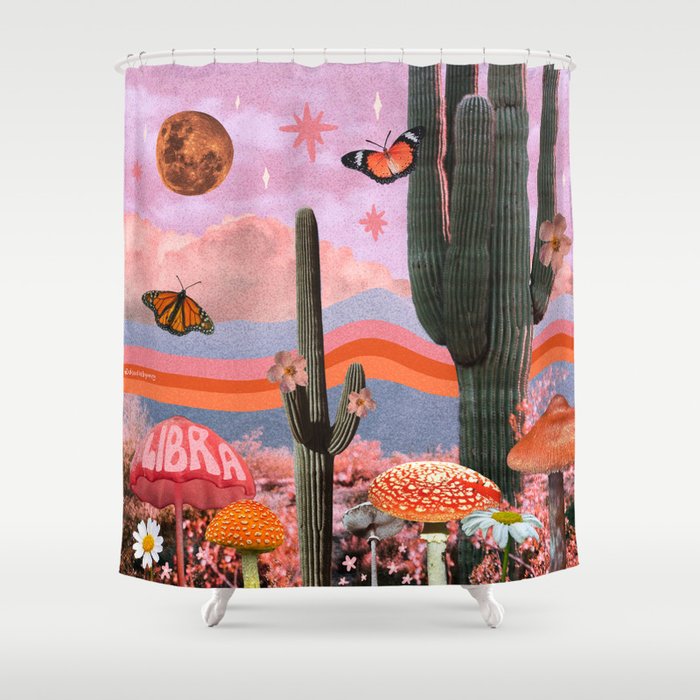 Libra Collage Shower Curtain Gallery Image 1