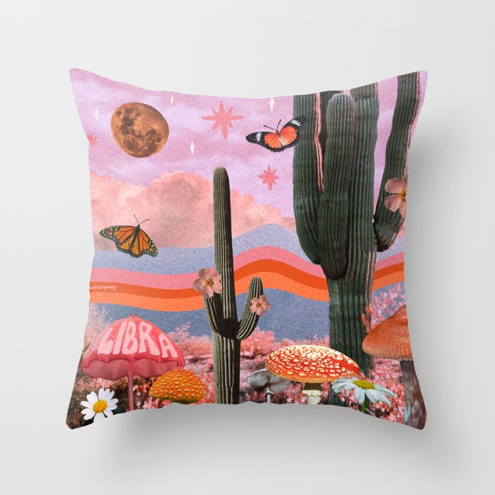 Libra Collage Throw Pillow Gallery Image 1