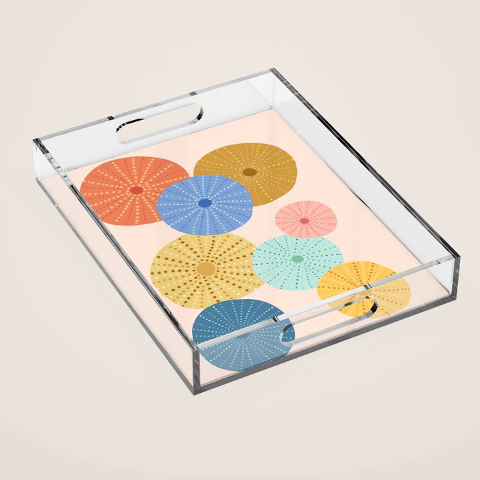Coloful Sea Urchins 2 Acrylic Tray Gallery Image 1