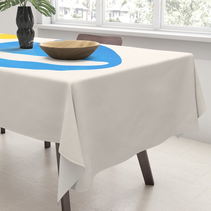 Blue Leaf & Sun: Matisse Paper Cutouts I Tablecloth Gallery Image 3