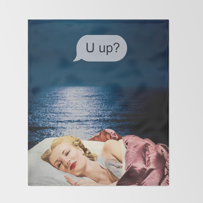 U up? Late night texts Throw Blanket Gallery Image 2
