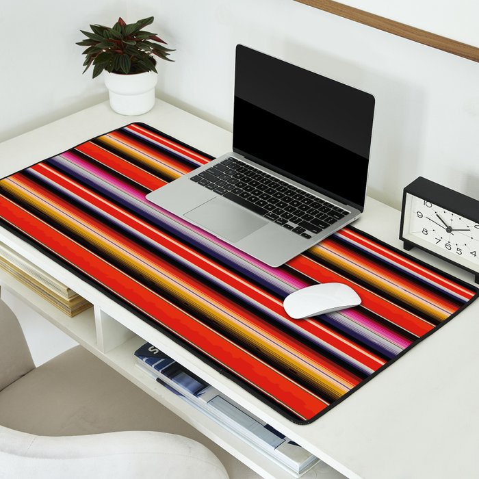 Orange Sarape Saltillo Desk Mat Gallery Image 2
