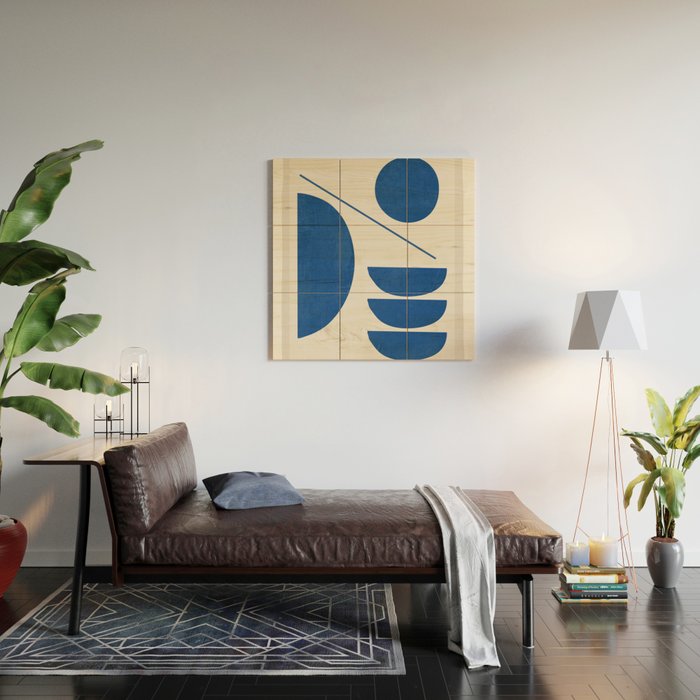 Modern Abstract Minimal Shapes 187/2 Wood Wall Art Gallery Image 2