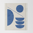 Modern Abstract Minimal Shapes 187/2 Throw Blanket Gallery Image 2