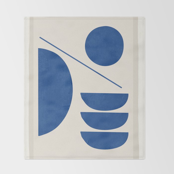 Modern Abstract Minimal Shapes 187/2 Throw Blanket Gallery Image 2