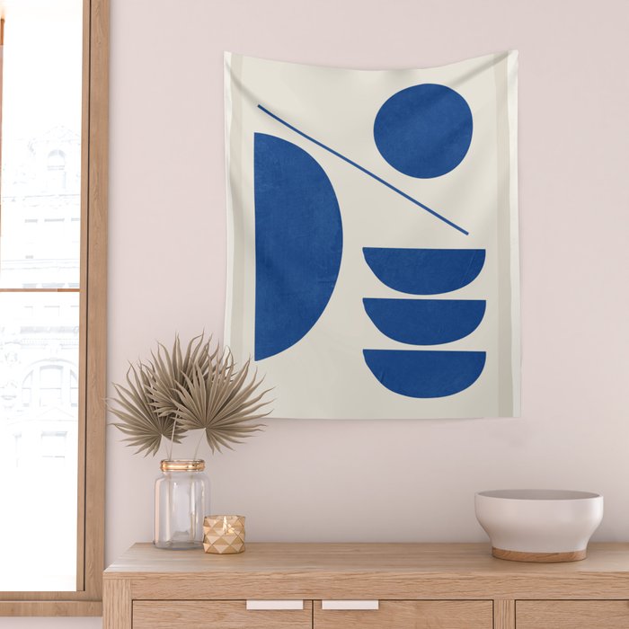 Modern Abstract Minimal Shapes 187/2 Wall Tapestry Gallery Image 2