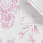 Toile de Jouy Pink Vintage French Floral Wall Tapestry Gallery Image 3