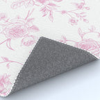 Toile de Jouy Pink Vintage French Floral Rug Gallery Image 4