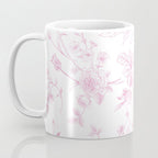Toile de Jouy Pink Vintage French Floral Coffee Mug Gallery Image 3
