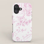 Toile de Jouy Pink Vintage French Floral iPhone Case Gallery Image 1