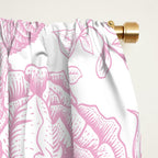 Toile de Jouy Pink Vintage French Floral Window Curtain Gallery Image 2