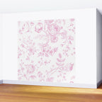 Toile de Jouy Pink Vintage French Floral Wall Mural Gallery Image 2