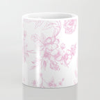 Toile de Jouy Pink Vintage French Floral Coffee Mug Gallery Image 4