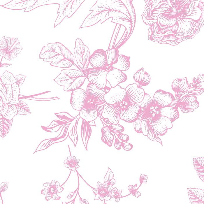Toile de Jouy Pink Vintage French Floral Coffee Mug Gallery Image 2