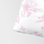 Toile de Jouy Pink Vintage French Floral Pillow Sham Gallery Image 4