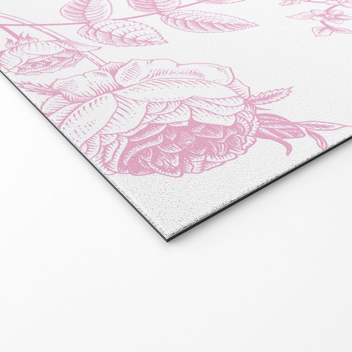 Toile de Jouy Pink Vintage French Floral Welcome Mat Gallery Image 2